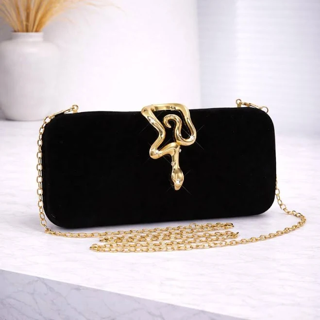 bag Velvet Evening Clutch with Gold Statement Clasp Etsy - Seller $61.31