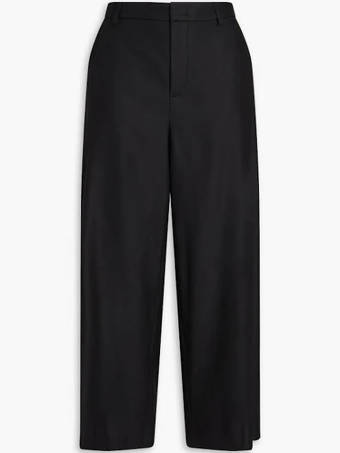 culottes Vince. Wool-blend flannel culottes - Women - Black Pants - US 10 THE OUTNET $213