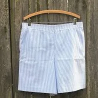 shorts Vintage 80's D.K. Vertical Stripe High Waist Shorts with Pockets Etsy - VintageVanShop $20