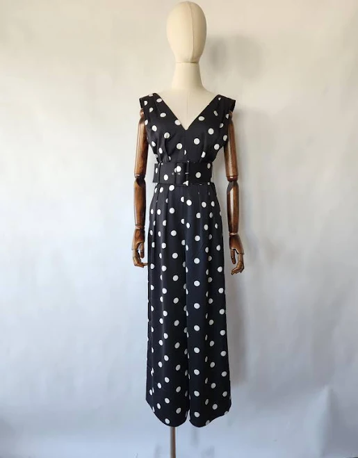 two piece set Vintage Y2K Polka Dot Pant Suit Etsy - Seller $144