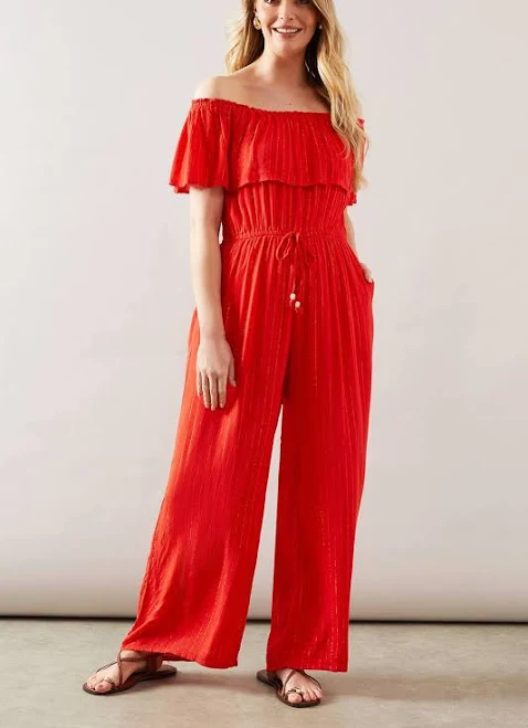 jumpsuit Wallis Women's Off Shoulder Jumpsuit boohoo USA $25