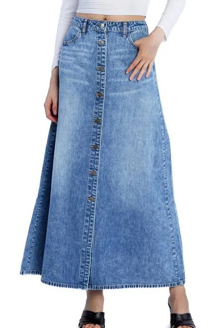 skirt Wash Lab Denim Denim Maxi Skirt Nordstrom $168