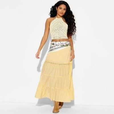 halter top Wild Fable Women's Sleeveless Crochet Halter Pullover Sweater Target $20