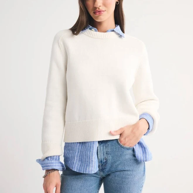 top Women's Abercrombie & Fitch The A&F Madeline Crew Sweater Abercrombie & Fitch $39.99