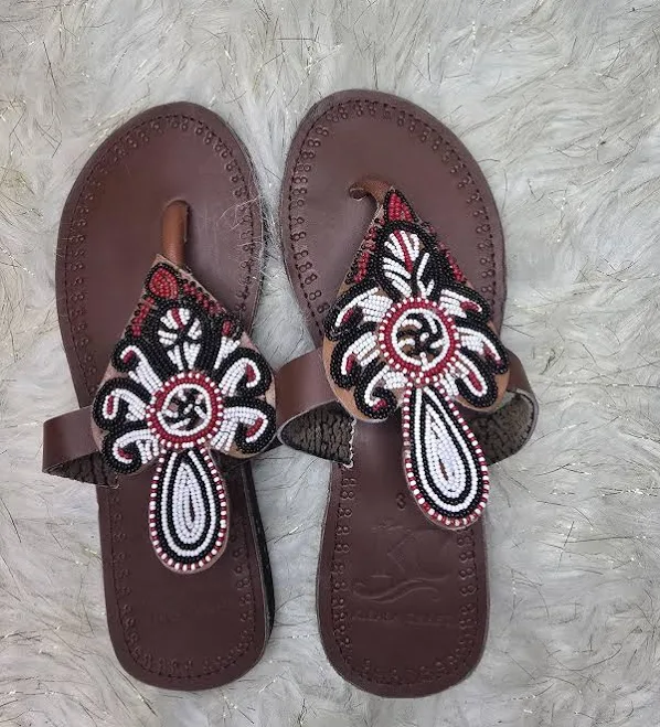 shoes Women's Boho Beaded Leather Sandals Etsy - Seller $55
