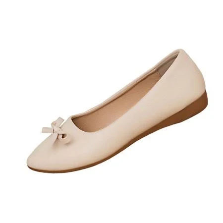shoes Women's Casual Pointed Toe Bowknot Leather Ballet Flats Walmart - zijun gan $19.99