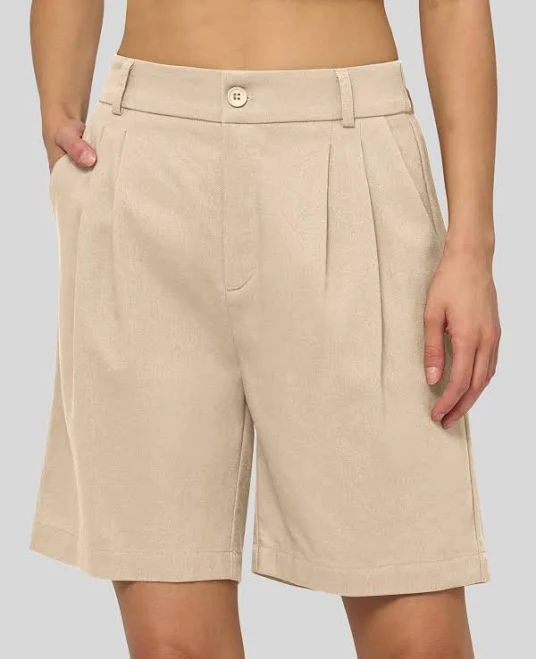 shorts Women's Cotton Linen Bermuda Shorts Willit Sports $40.99