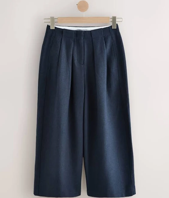 culottes Women's Herringbone Wool Culottes Next USA $76