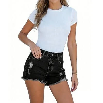 shorts Women's High-Waist Distressed Ripped Denim Shorts Target $29.99