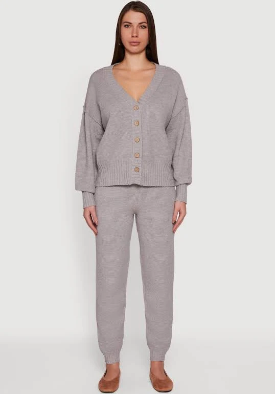 pants Womens High Waisted Knit Joggers, Heather, Size XL - Rainbow Shops Rainbow Shops $7.99