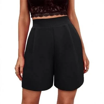 shorts Women's High-Waisted Pleated Wide Leg Shorts Target $26.99