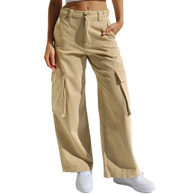pants Women's High-Waisted Wide-Leg Cargo Pants with 6 Pockets Kohl's $43.99