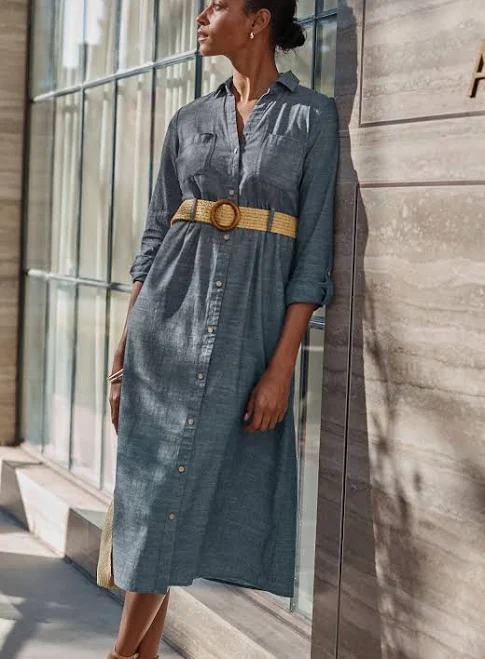 dress Women's J.Jill Belted Chambray Shirtdress J.Jill $96.75