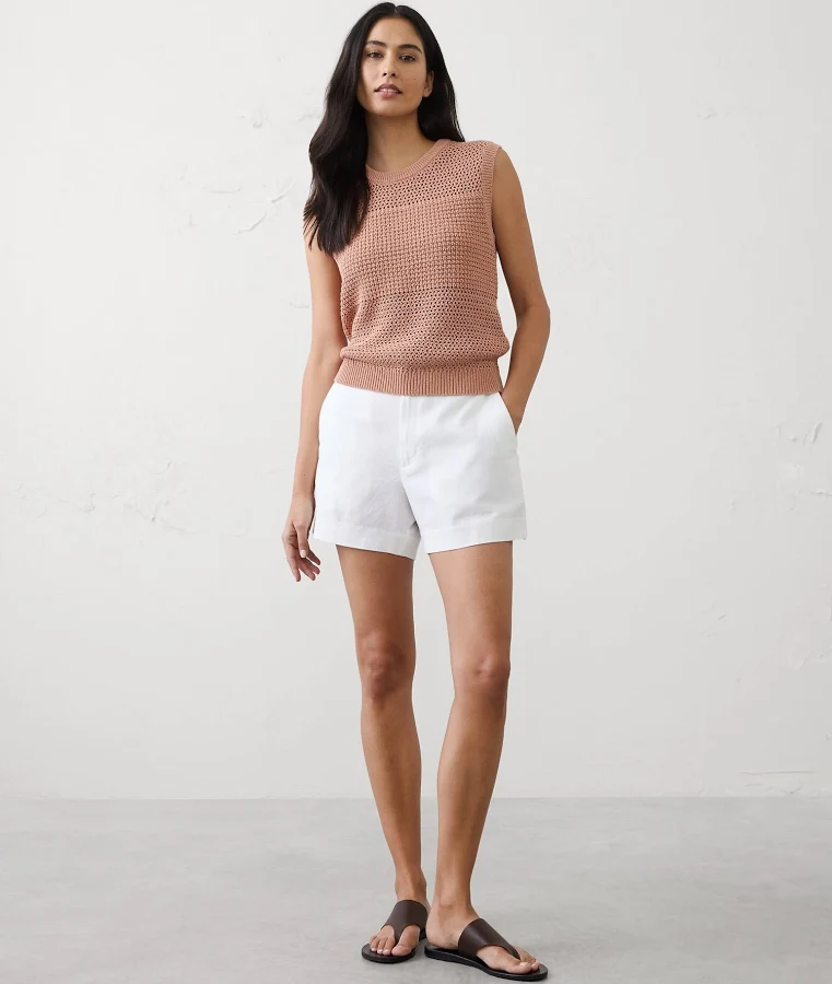 shorts Women's Linen-Blend High-Rise Shorts Banana Republic Factory $36