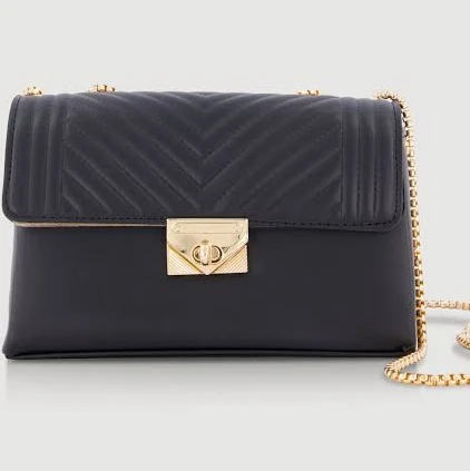 bag Women's Metallic Chain Quilted Flap Crossbody Handbag Rainbow Shops $17.99