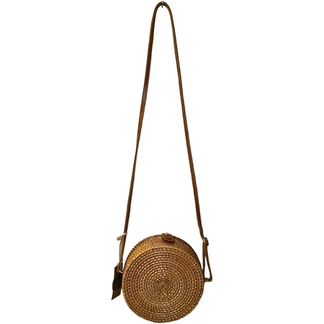 bag Women's Natural Chic Handwoven Round Rattan Crossbody Bag eBay - kassos7 $28.99