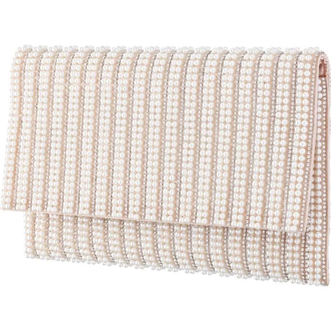 bag Women's Nina Crystal & Imitation Pearl Embellished Clutch Nordstrom $88