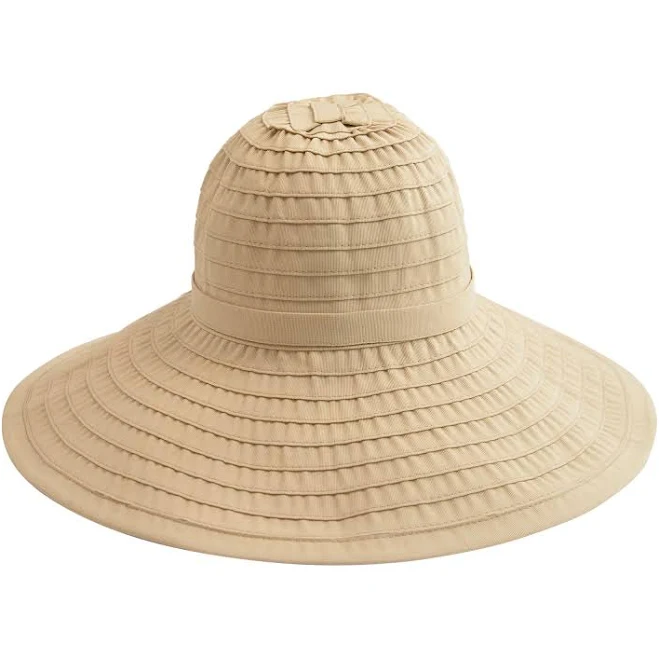 accessory Women's Ribbon Large Brim Hat with a Bow San Diego Hat Company $55