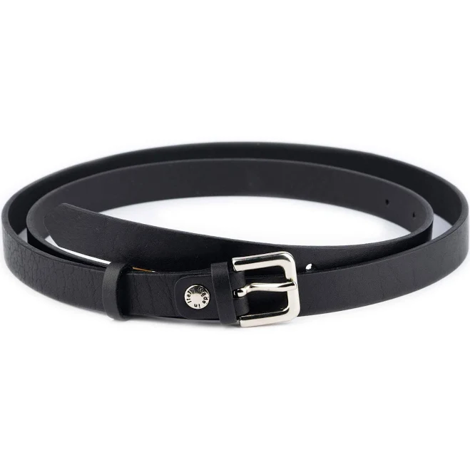 accessory Women's Skinny Full Grain Leather Belt with Silver Buckle Etsy - AlekssMovins $31.5