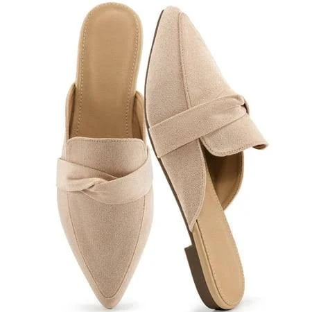 shoes Women's Slip-On Pointed Toe Backless Loafers Walmart - Ecetana $20.99