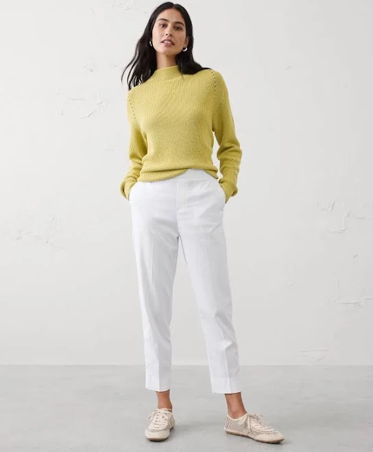 pants Women's Tapered High-Rise Linen-Blend Pant Banana Republic Factory $60