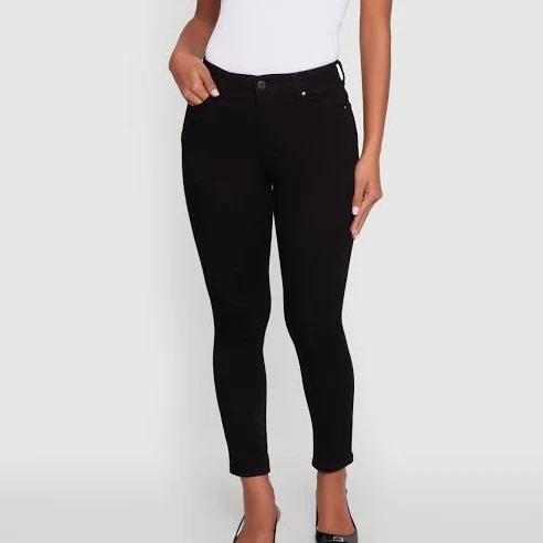 jeans Women's Wax Cropped Skinny Jeans Rainbow Shops $19.99