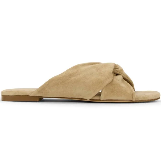 shoes Yosi Samra Nadia Suede Slide Sandals The Olive Tree $60