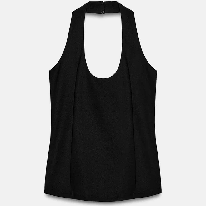 crop top Zara Crepe Halter Top Zara USA $29.9