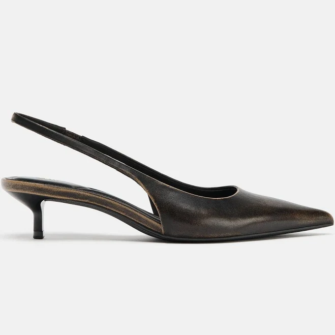 shoes Zara Leather Slingbacks Zara USA $79.9