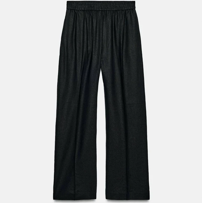 pants Zara Linen Blend Straight Leg Pants Zara USA $49.9