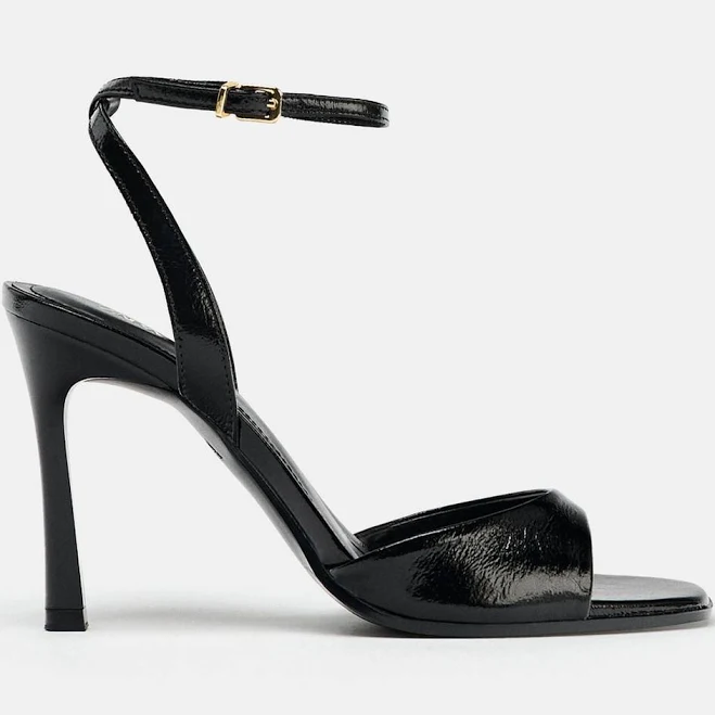 sandals Zara Patent Heeled Sandals Zara USA $49.9