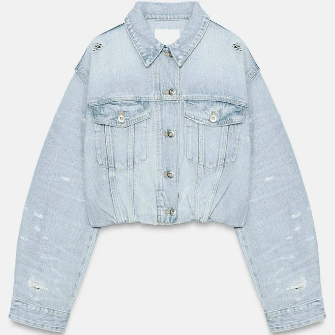 outerwear Zara Trf Ripped Denim Jacket Zara USA $59.9