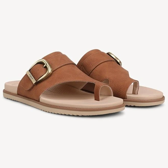 Dr. Scholl's Women's So Clever Faux Leather Slide Sandals