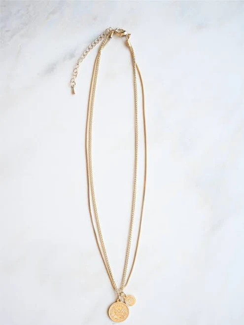 Layered Gold Coin Necklace