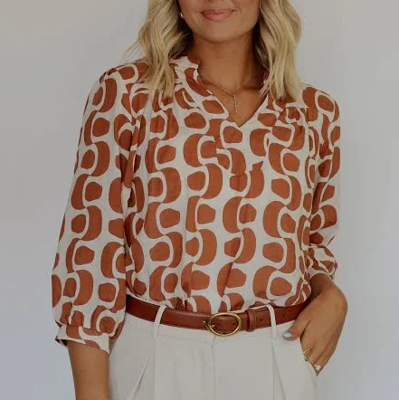 Ally Abstract Blouse