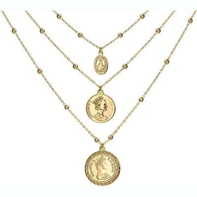 14K Gold Plated Chunky Chain Cross Necklace