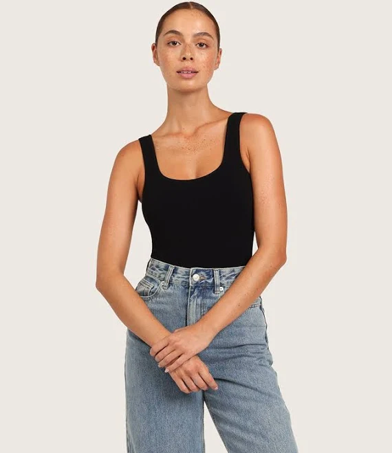 Boody Ribbed Square Neck Bodysuit