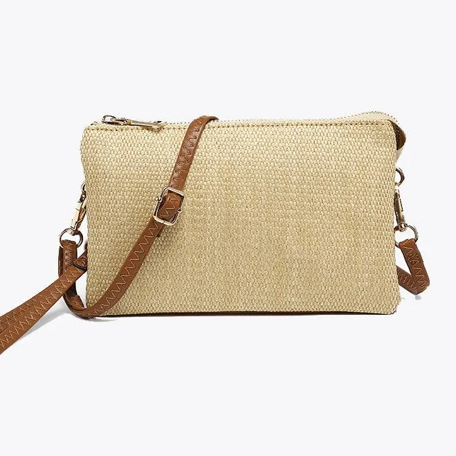 Riley Vegan Micro Straw Crossbody