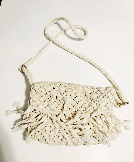 Macrame Tassel Crossbody Purse