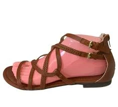 Report Georgya Cognac Gladiator Strappy Sandals - Women's Size 8