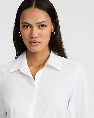 Express Women's Stretch Cotton Poplin Shirt