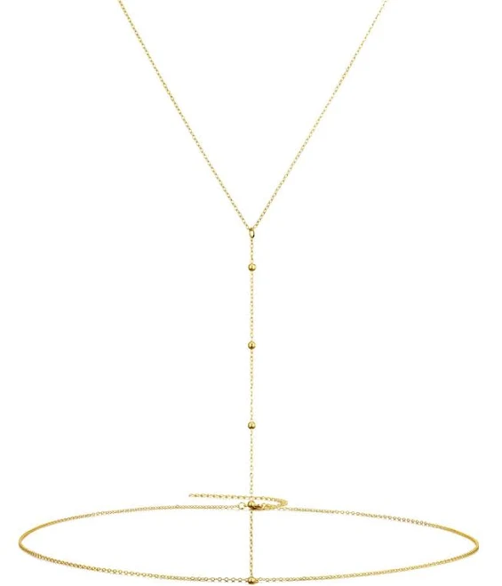 Adornia 14K Gold Plated Adjustable Body Chain