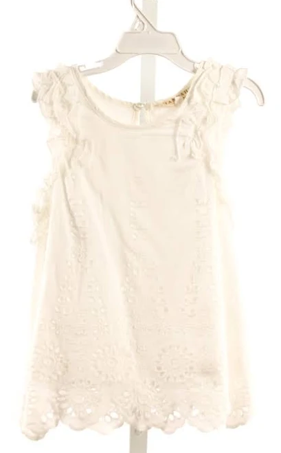 Sara Sara Sleeveless Eyelet Ruffle Shirt