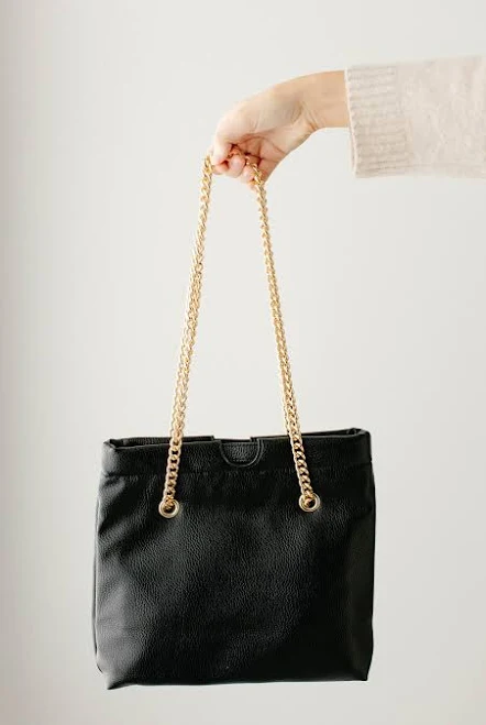 Vegan Leather Chain Strap Purse