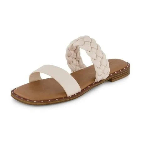 Cushionaire Women's Varro Braided Slide Sandal +Memory Foam