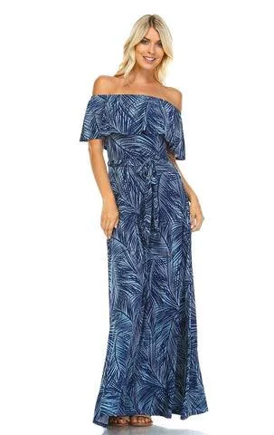 Off The Shoulder Wrap Maxi Dress