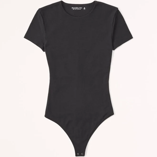 Abercrombie & Fitch Women's Cotton-Blend Short-Sleeve Bodysuit