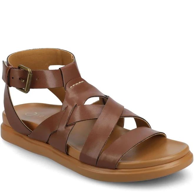 JOURNEE Women's Mistee Multi Strap Sandals