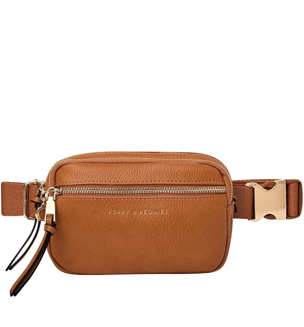 Poppy and Peonies On The Run Vegan Leather Belt Bag