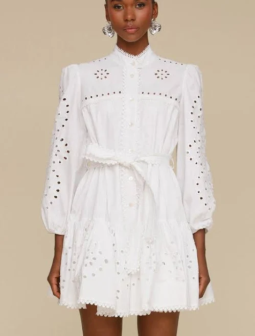 Avec Les Filles Women's Eyelet Shirtdress